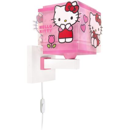 Dalber 73269 - Barnvägglampa HELLO KITTY 1xE27/15W/230V rosa