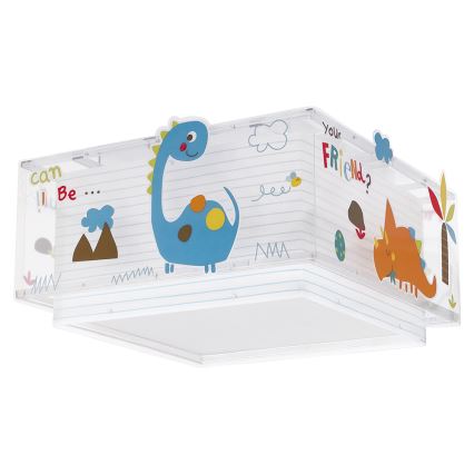 Dalber 73456 - Takbelysning för barn DINOS 2xE27/60W/230V