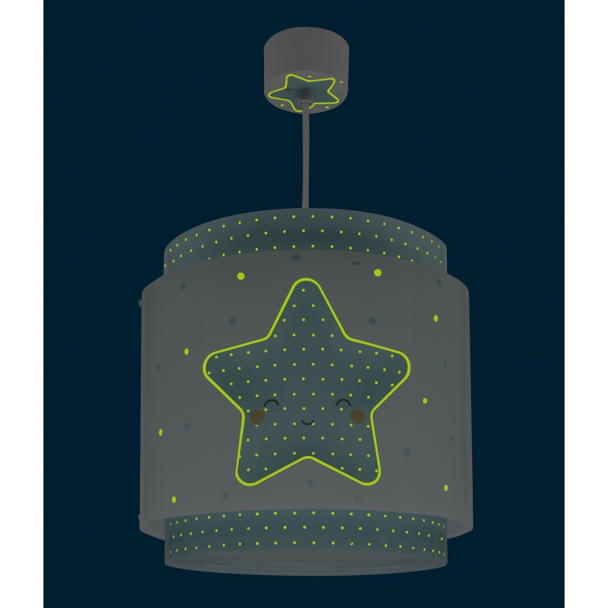 Dalber 76012T - Ljuskrona för barn BABY DREAMS 1xE27/15W/230V blå