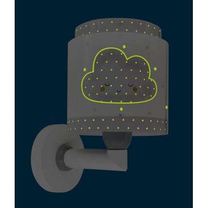 Dalber 76019E - Väggbelysning för barn BABY DREAMS 1xE27/15W/230V grå