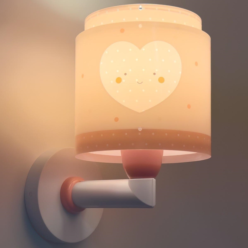 Dalber 76019S - Väggbelysning för barn BABY DREAMS 1xE27/15W/230V rosa