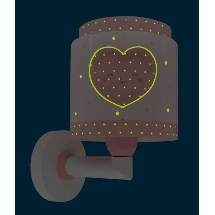 Dalber 76019S - Väggbelysning för barn BABY DREAMS 1xE27/15W/230V rosa