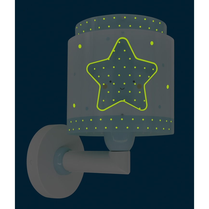 Dalber 76019T - Väggbelysning för barn BABY DREAMS 1xE27/15W/230V blå