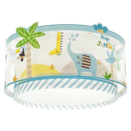 Dalber 76116 - Takbelysning för barn JUNGLE 2xE27/15W/230V