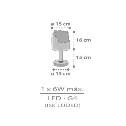 Dalber 76301 - LED-barnlampa SNOOPY 1xG4/4W/230V vit/röd