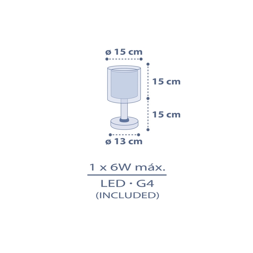 Dalber 76631 - LED barnlampa MOON DREAMS 1xG4/4W/230V blå