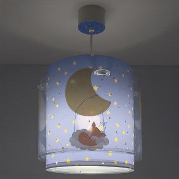 Dalber 76632 - Barntaklampa MOON DREAMS 1xE27/15W/230V blå