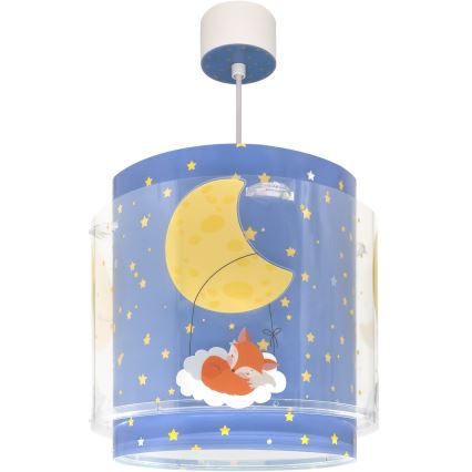 Dalber 76632 - Barntaklampa MOON DREAMS 1xE27/15W/230V blå
