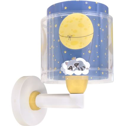 Dalber 76639 - Vägglampa för barn MOON DREAMS 1xE27/15W/230V blå