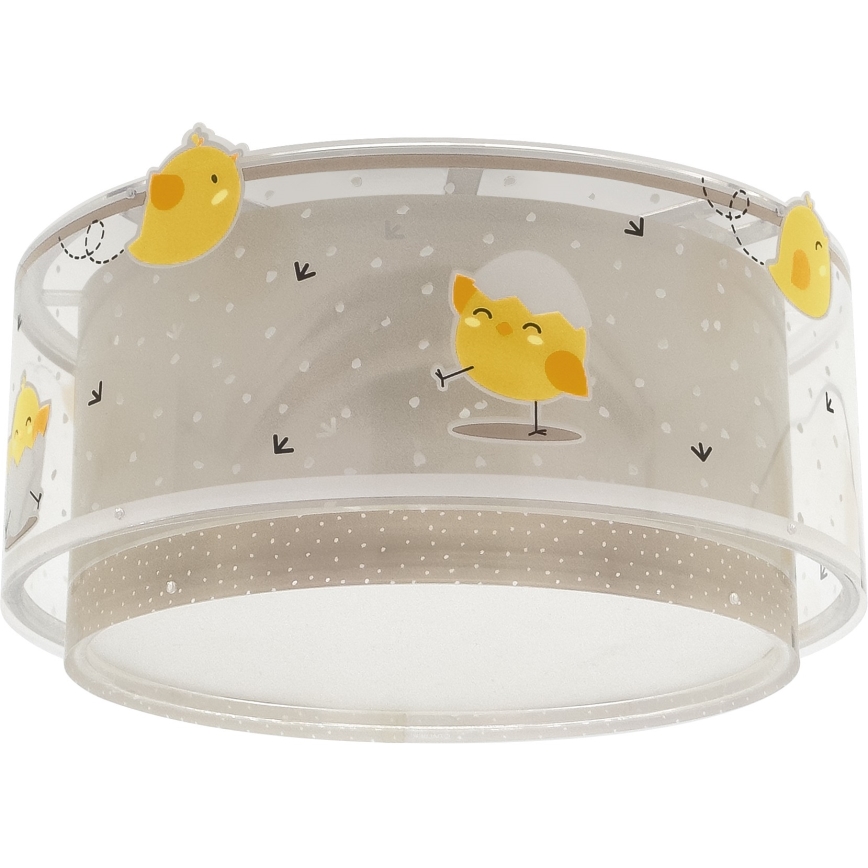 Dalber 76876 - Takbelysning för barn BABY CHICK 2xE27/15W/230V