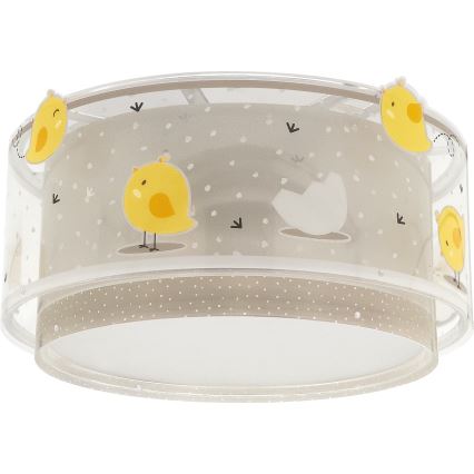 Dalber 76876 - Takbelysning för barn BABY CHICK 2xE27/15W/230V