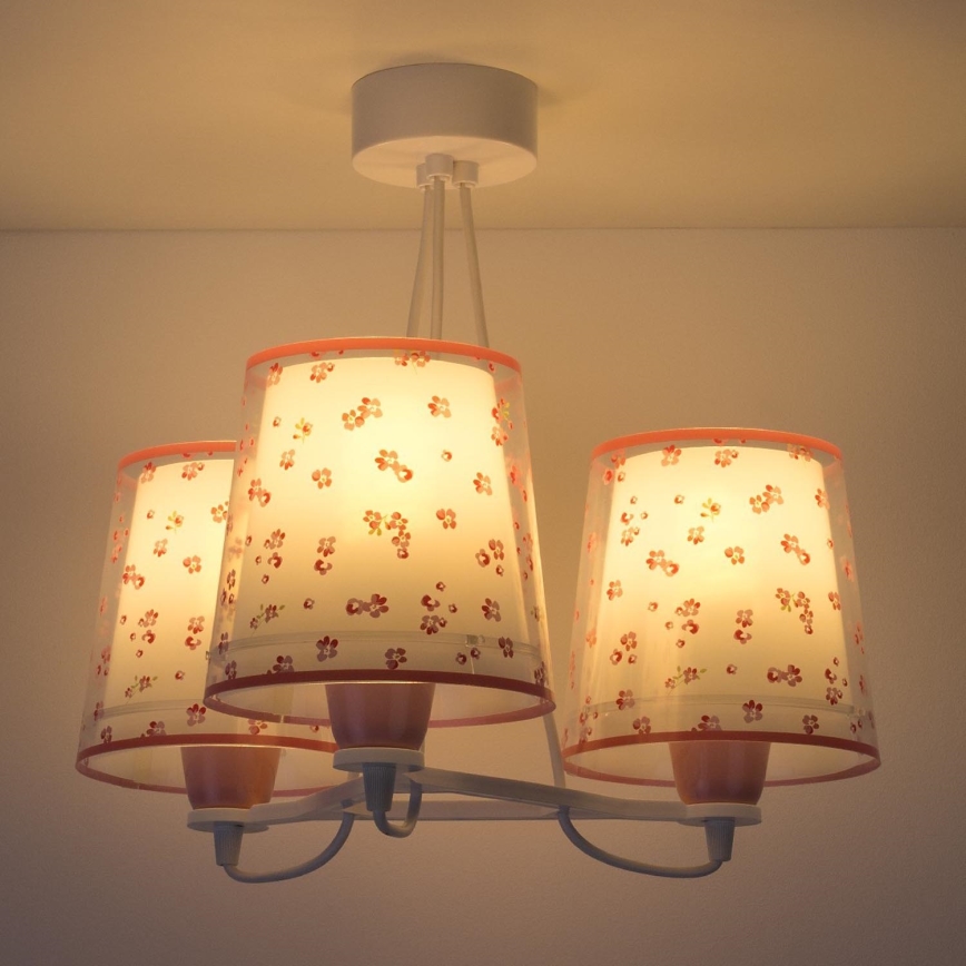 Dalber 81177S - Ljuskrona Barn DREAM FLOWERS 3xE27/60W/230V