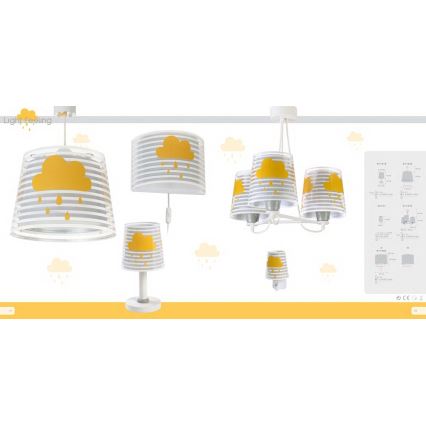 Dalber 81192E - Ljuskrona Barn Lampa FEELING 1xE27/60W/230V