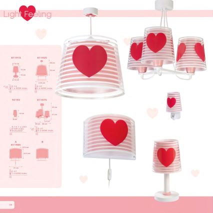 Dalber 81197S - Ljuskrona Barn Lampa FEELING 3xE27/60W/230V