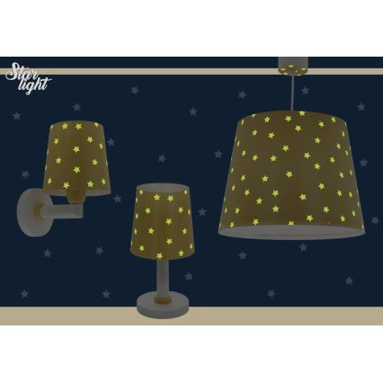 Dalber 82212A - Takkrona för barn  STAR LIGHT 1xE27/60W/230V gul 