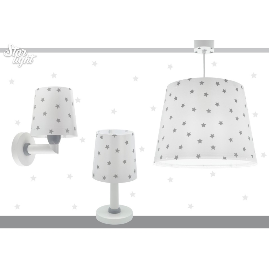 Dalber 82212B - Takkrona för barn  STAR LIGHT 1xE27/60W/230V vit 
