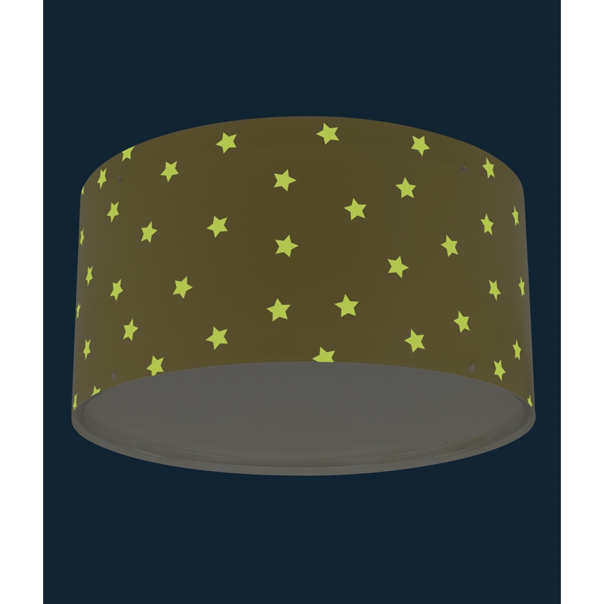 Dalber 82216A - Takbelysning för barn STAR LIGHT 2xE27/60W/230V gul