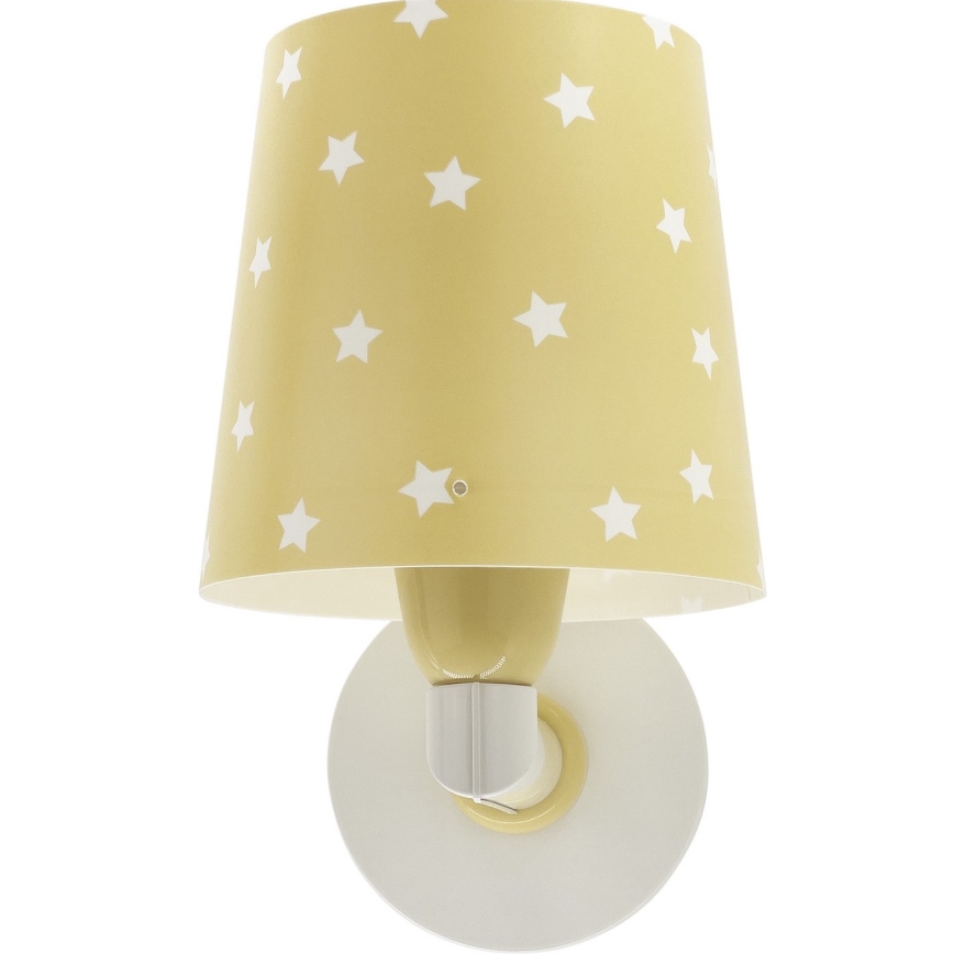 Dalber 82219A - Vägglampa för barn  STAR LIGHT 1xE27/60W/230V gul 
