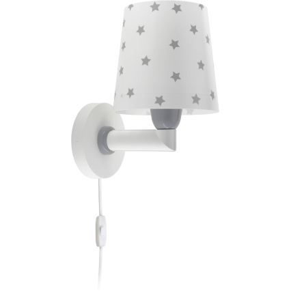 Dalber 82219B - Vägglampa för barn  STAR LIGHT 1xE27/60W/230V vit