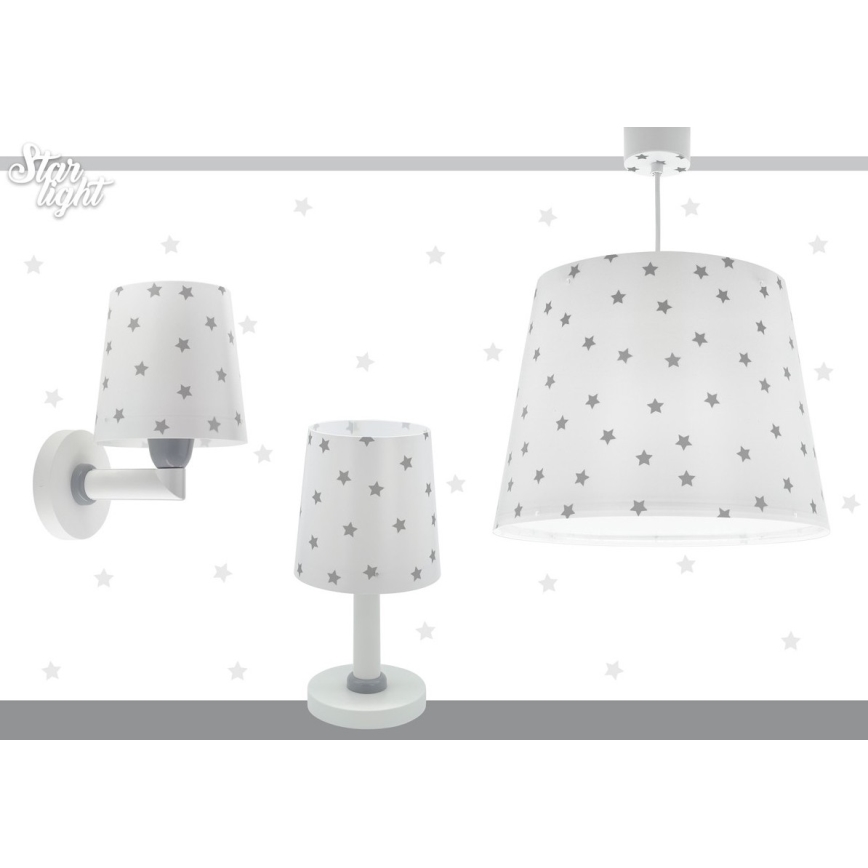 Dalber 82219B - Vägglampa för barn  STAR LIGHT 1xE27/60W/230V vit
