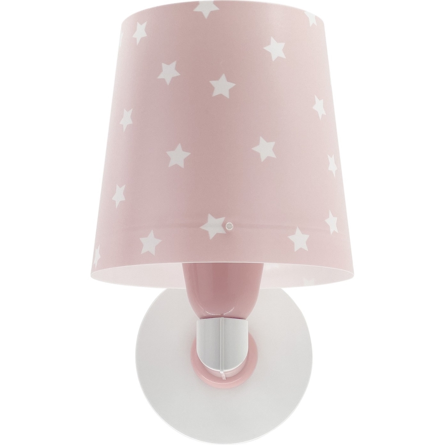 Dalber 82219S - Vägglampa för barn  STAR LIGHT 1xE27/60W/230V rosa