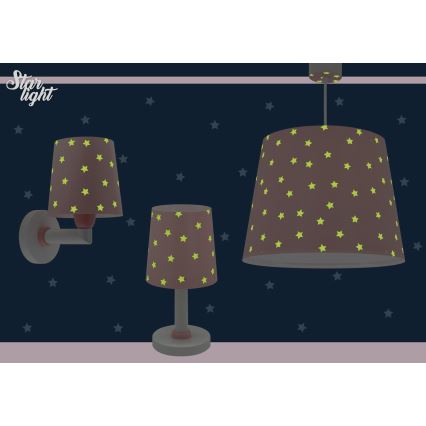 Dalber 82219S - Vägglampa för barn  STAR LIGHT 1xE27/60W/230V rosa