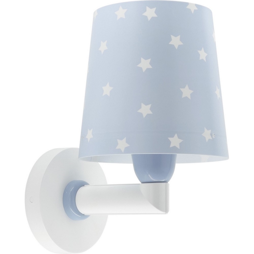 Dalber 82219T - Vägglampa för barn  STAR LIGHT 1xE27/60W/230V blå 