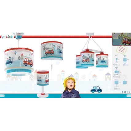 Dalber D-60612 - Ljuskrona Barn POLICE 1xE27/60W/230V