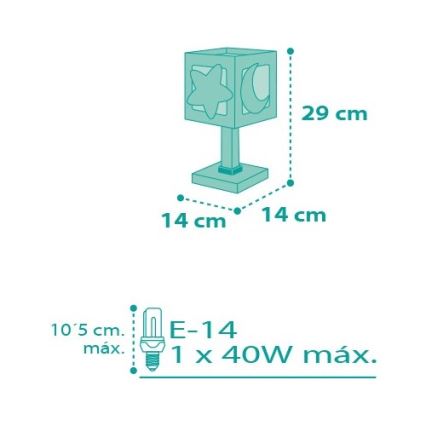 Dalber D-63231H - Barn Lampa MOONLIGHT 1xE14/40W/230V