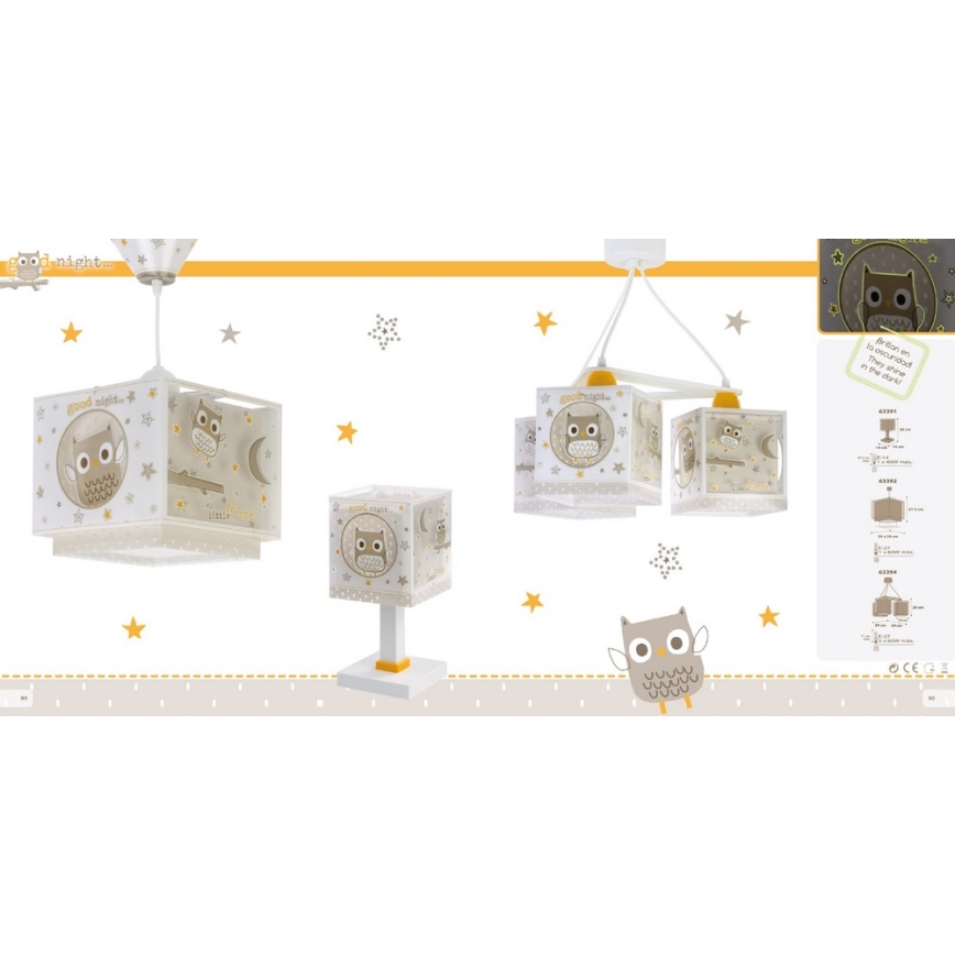 Dalber D-63392 - Ljuskrona Barn GOOD Nattbelysning 1xE27/60W/230V