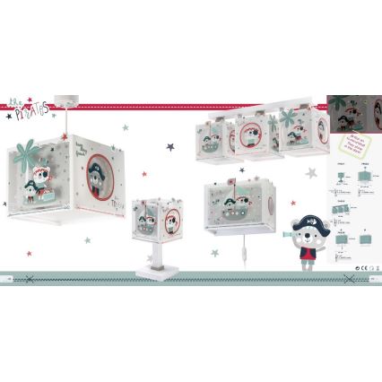 Dalber D-74552 - Ljuskrona Barn PIRATES 1xE27/60W/230V