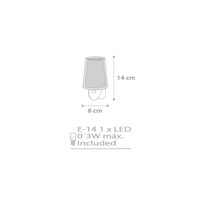 Dalber D-81215E - LED nattlampa STARS 1xE14/0,5W/230V