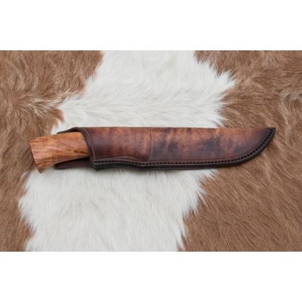 Damaskus jaktkniv 13 cm lönn/ebenholts