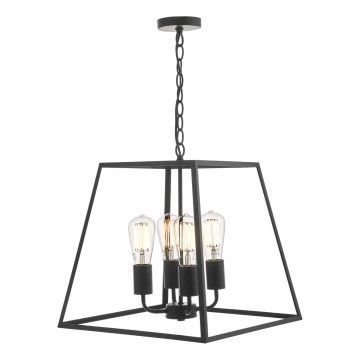 Där Lighting ACA8622 - Kedjeupphängd taklampa ACADEMY 4xE27/60W/230V svart