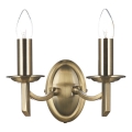 Där Lighting AMB0975 - Vägglampa AMBASSADOR 2xE14/40W/230V mässing