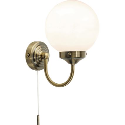 Där Lighting BAR0775 - Badrumsvägglampa BARCLAY 1xE14/40W/230V IP44 mässing