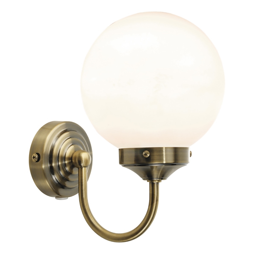 Där Lighting BAR0775 - Badrumsvägglampa BARCLAY 1xE14/40W/230V IP44 mässing