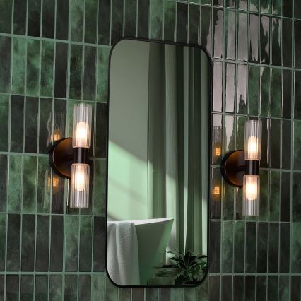 Där Lighting BOL0922 - Badrumsvägglampa BOLTON 2xG9/5W/230V IP44 svart