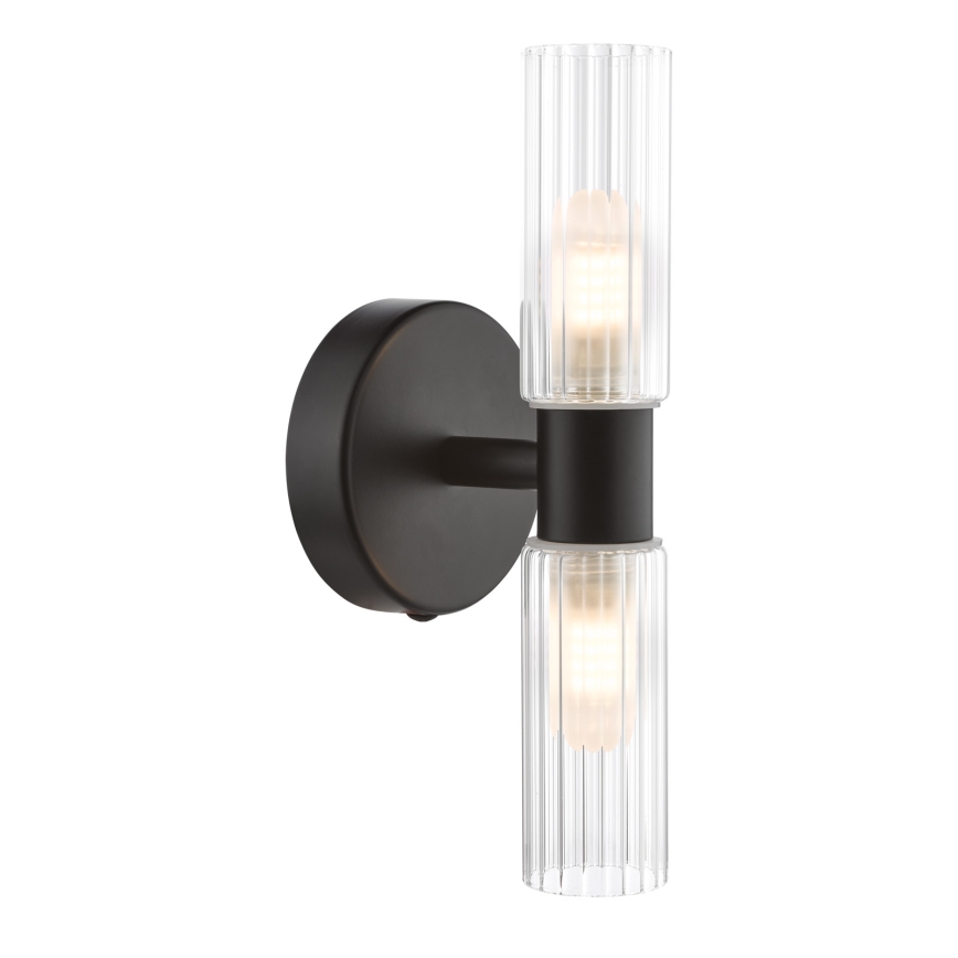 Där Lighting BOL0922 - Badrumsvägglampa BOLTON 2xG9/5W/230V IP44 svart