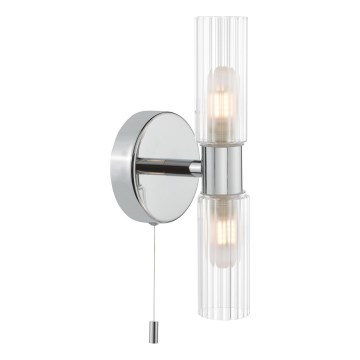 Där Lighting BOL0950 - Vägglampa för badrum BOLTON 2xG9/5W/230V IP44 blank krom