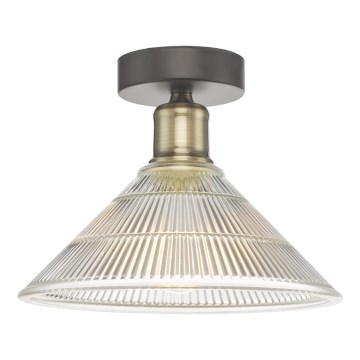 Där Lighting BOY0175 - Taklampa BOYD 1xE27/60W/230V Ø 25 cm mässing/klar