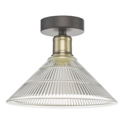 Där Lighting BOY0175 - Taklampa BOYD 1xE27/60W/230V Ø 25 cm mässing/klar