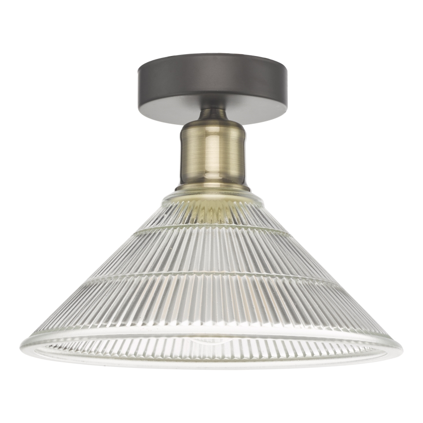 Där Lighting BOY0175 - Taklampa BOYD 1xE27/60W/230V Ø 25 cm mässing/klar