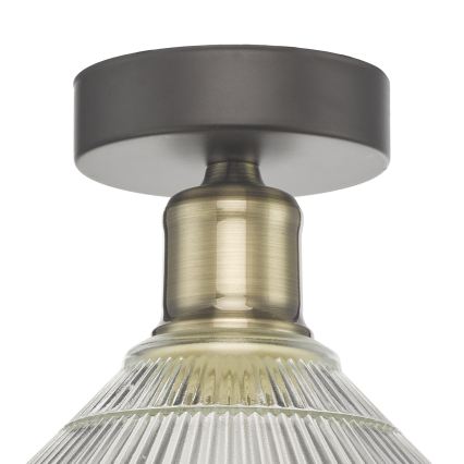 Där Lighting BOY0175 - Taklampa BOYD 1xE27/60W/230V Ø 25 cm mässing/klar