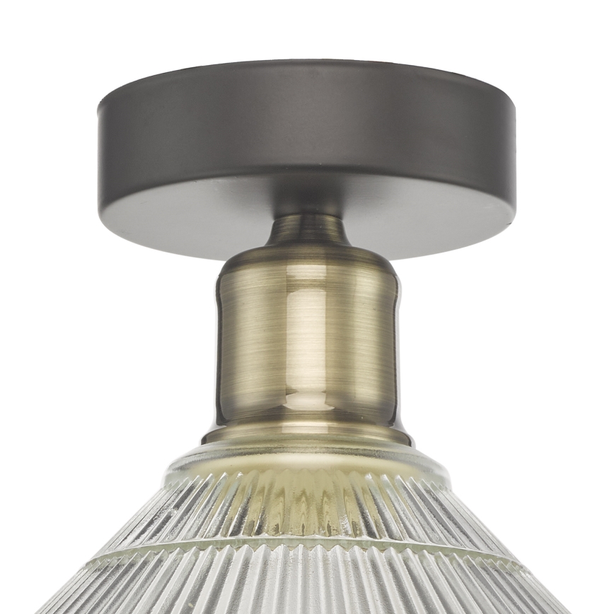 Där Lighting BOY0175 - Taklampa BOYD 1xE27/60W/230V Ø 25 cm mässing/klar