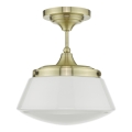 Där Lighting CAD0175 - Ytmonterad badrumslampa CADEN 1xE27/60W/230V IP44 mässing