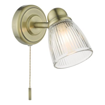 Där Lighting CED0775 - Vägglampa för badrum CEDRIC 1xG9/25W/230V IP44 i mässing