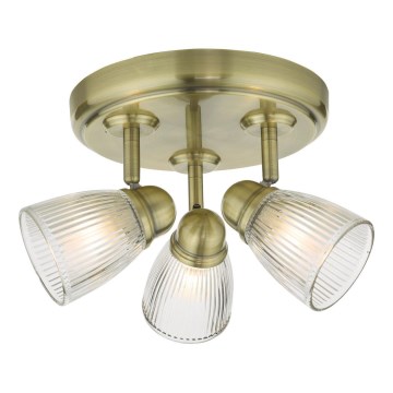 Där Lighting CED7675 - Badrumsspotlight CEDRIC 3xG9/25W/230V IP44 mässing