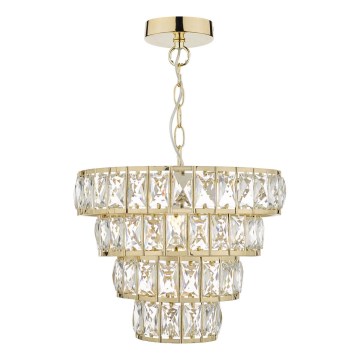 Där Lighting CER0135 - Ljuskrona med kedja CERYS 1xE27/60W/230V guld