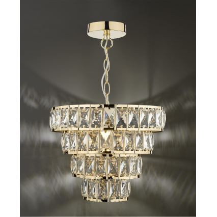 Där Lighting CER0135 - Ljuskrona med kedja CERYS 1xE27/60W/230V guld